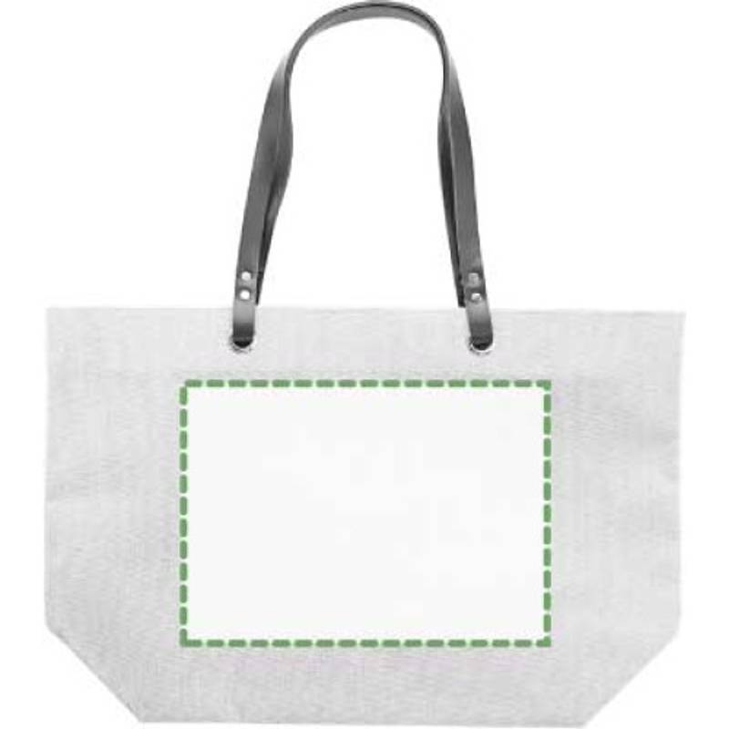 GOLDAPA Lněná plážová nebo nákupní taška s PE držadly GOLDAPA Lněná plážová nebo nákupní taška s PE držadly