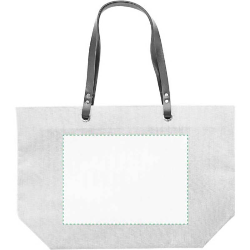 GOLDAPA Lněná plážová nebo nákupní taška s PE držadly GOLDAPA Lněná plážová nebo nákupní taška s PE držadly