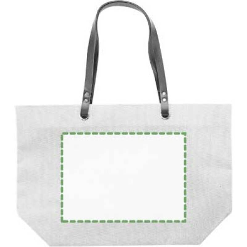 GOLDAPA Lněná plážová nebo nákupní taška s PE držadly GOLDAPA Lněná plážová nebo nákupní taška s PE držadly