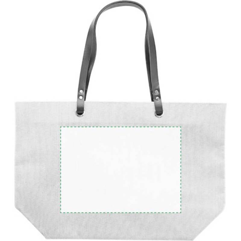 GOLDAPA Lněná plážová nebo nákupní taška s PE držadly GOLDAPA Lněná plážová nebo nákupní taška s PE držadly
