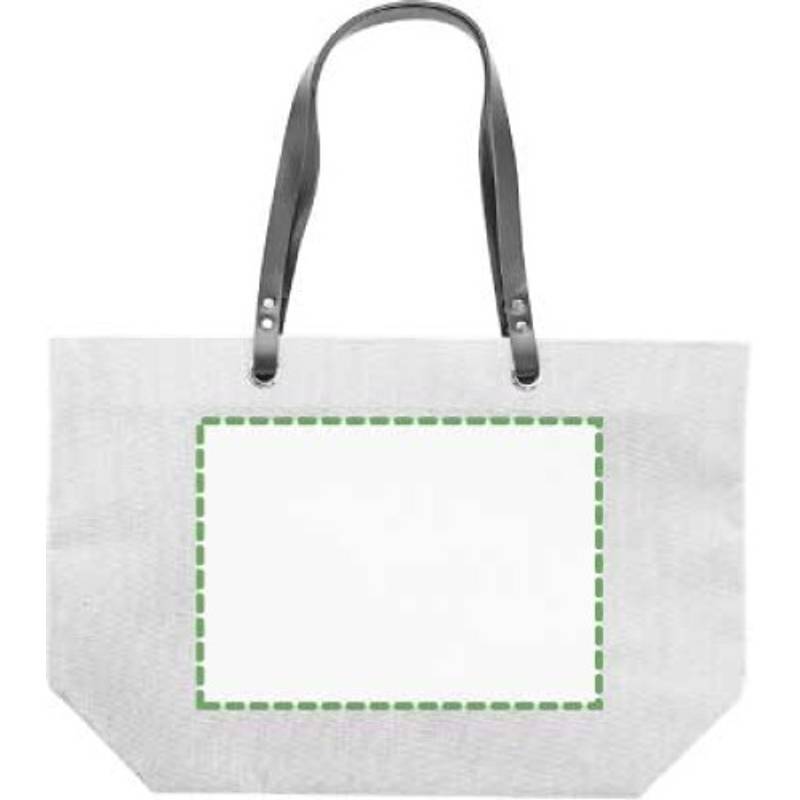 GOLDAPA Lněná plážová nebo nákupní taška s PE držadly GOLDAPA Lněná plážová nebo nákupní taška s PE držadly