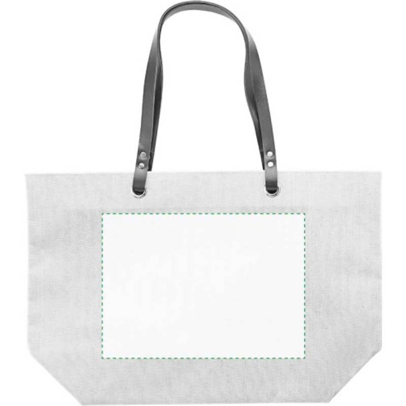 GOLDAPA Lněná plážová nebo nákupní taška s PE držadly GOLDAPA Lněná plážová nebo nákupní taška s PE držadly