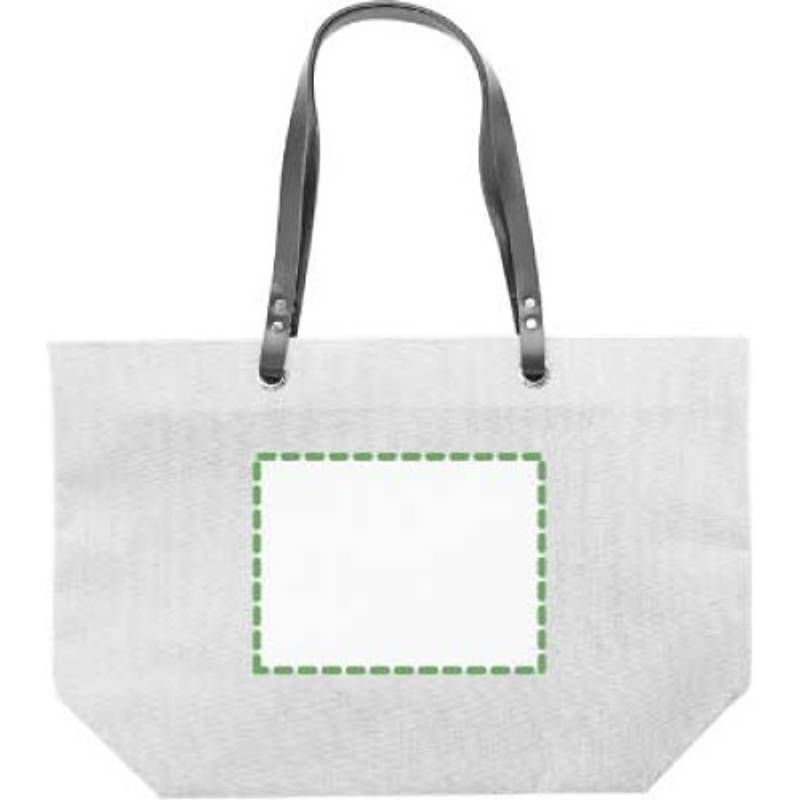 GOLDAPA Lněná plážová nebo nákupní taška s PE držadly GOLDAPA Lněná plážová nebo nákupní taška s PE držadly