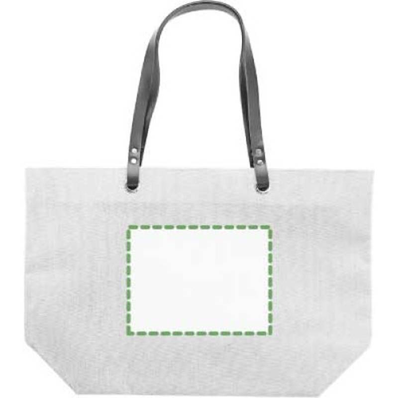 GOLDAPA Lněná plážová nebo nákupní taška s PE držadly GOLDAPA Lněná plážová nebo nákupní taška s PE držadly