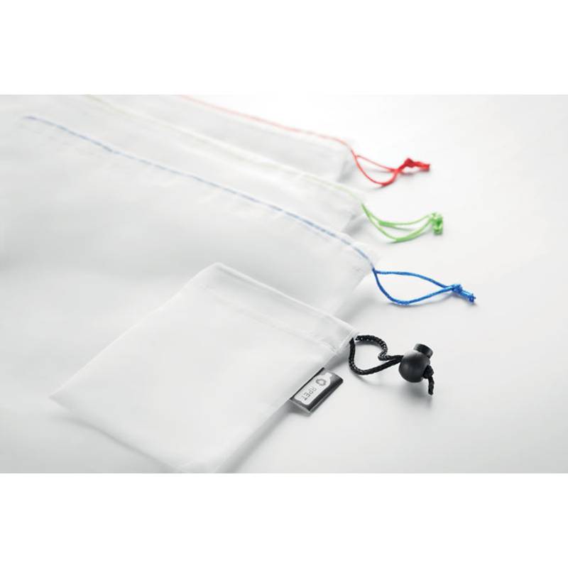 Set 3 sáčkov z RPET na ovocie a zeleninu Set 3 sáčkov z RPET na ovocie a zeleninu