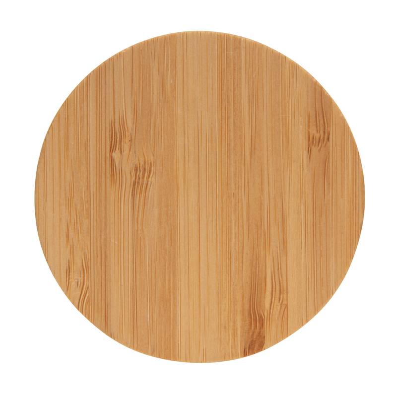 Dvojstenná sklenená fľaša s bambusovým uzáverom Impact Dvojstenná sklenená fľaša s bambusovým uzáverom Impact