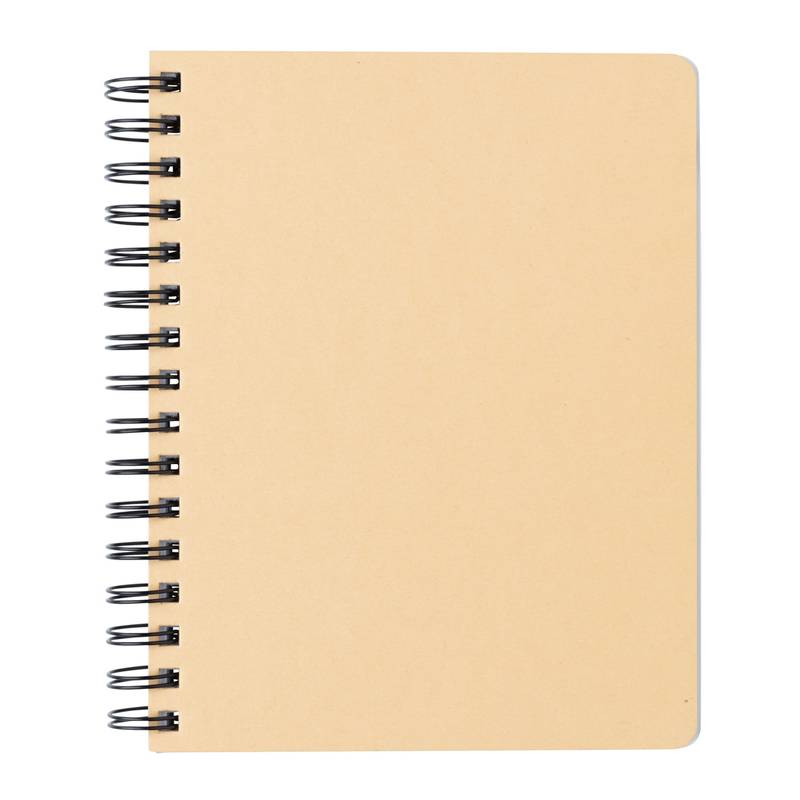 Kraftový zápisník A5 s krúžkovou väzbou a lepítkami, hnedá Kraftový zápisník A5 s krúžkovou väzbou a lepítkami, hnedá