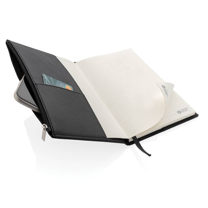 Swiss Peak zápisník A5 s obalom z PU a vreckom na zip Swiss Peak zápisník A5 s obalom z PU a vreckom na zip