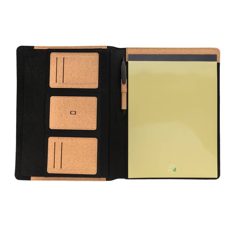 Korkové portfólio A4 s perom, čierna Korkové portfólio A4 s perom, čierna