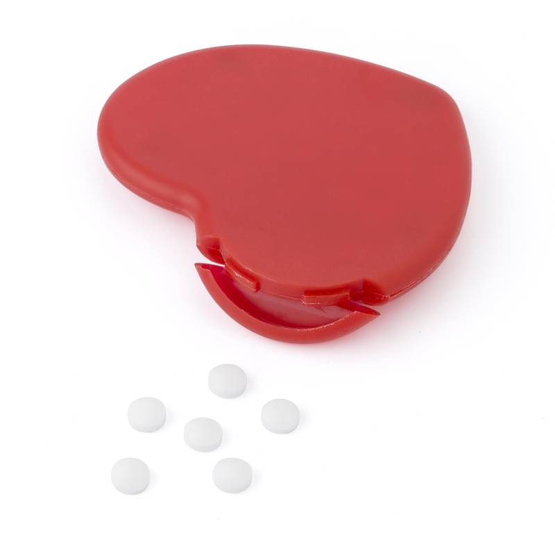 Mentolové bonbóny v obalu, tvar srdce Mentolové bonbóny v obalu, tvar srdce