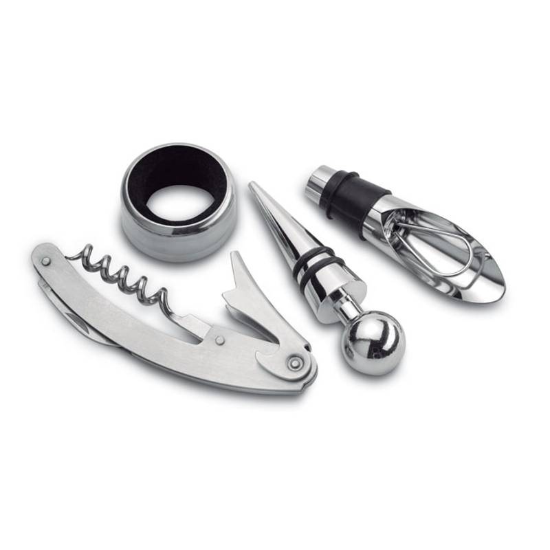 Nevilla Sada pomůcek pro milovníky vína v kovové krabičce Nevilla Sada pomůcek pro milovníky vína v kovové krabičce