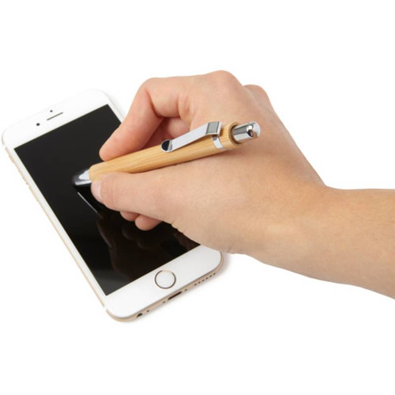 Bambusové kuličkové pero černá náplň, stylus Bambusové kuličkové pero černá náplň, stylus