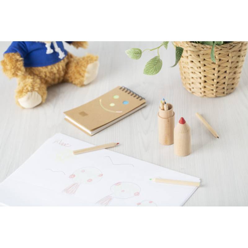 6 tužek v dřevěné krabičce ve tvaru tužky 6 tužek v dřevěné krabičce ve tvaru tužky