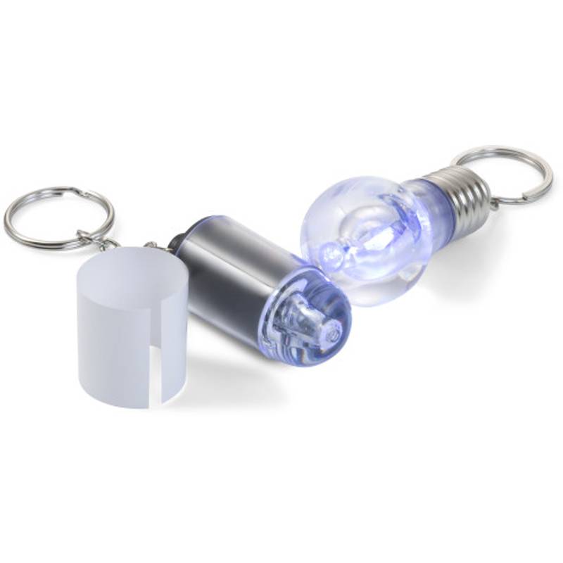 Přívěsek na klíče tvar žárovka, světlo mění barvy Přívěsek na klíče tvar žárovka, světlo mění barvy