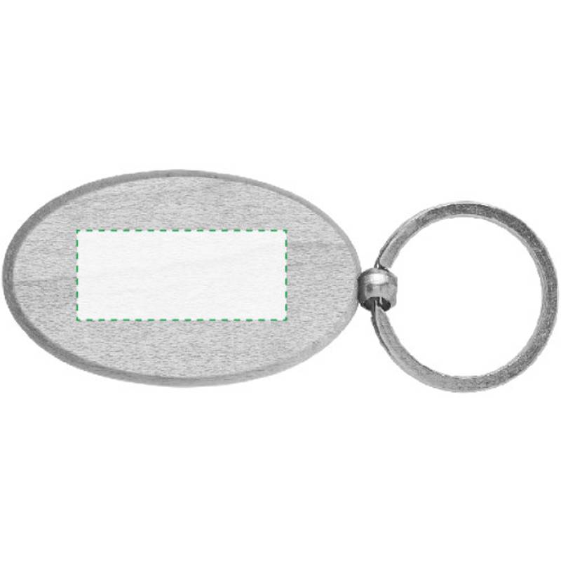 Oválna drevená kľúčenka s kovovým krúžkom Oválna drevená kľúčenka s kovovým krúžkom