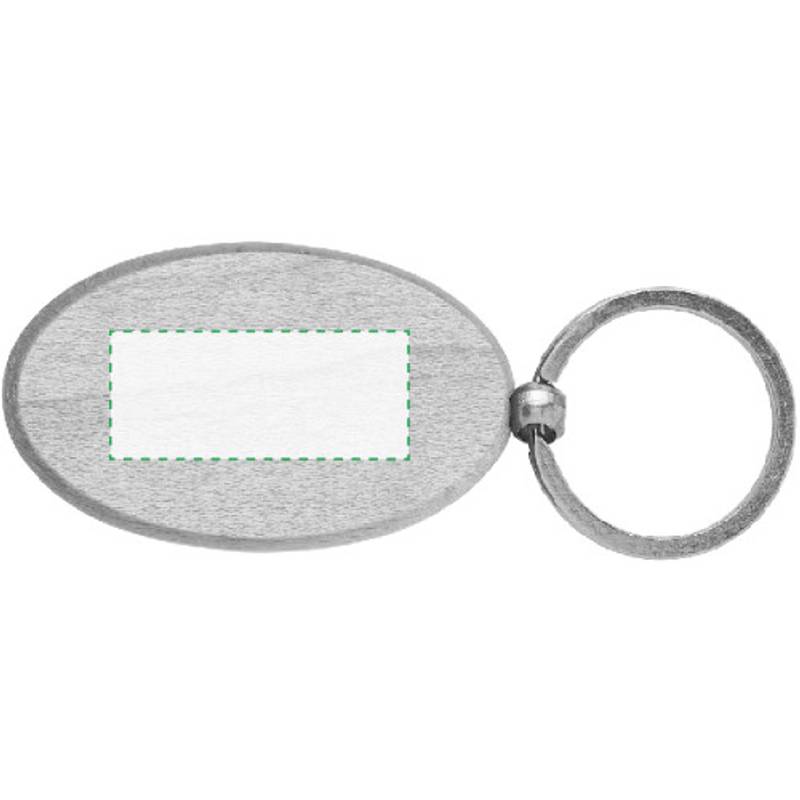 Oválna drevená kľúčenka s kovovým krúžkom Oválna drevená kľúčenka s kovovým krúžkom