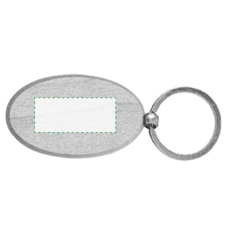 Oválna drevená kľúčenka s kovovým krúžkom Oválna drevená kľúčenka s kovovým krúžkom