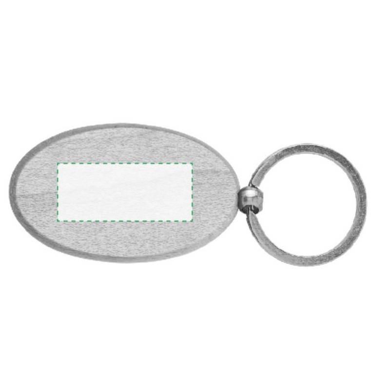 Oválna drevená kľúčenka s kovovým krúžkom Oválna drevená kľúčenka s kovovým krúžkom