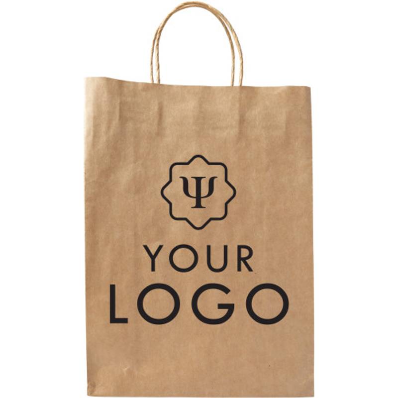 Velká papírová dárková taška, 25,6 x 10,9 x 35,3 cm, hnědá Velká papírová dárková taška, 25,6 x 10,9 x 35,3 cm, hnědá