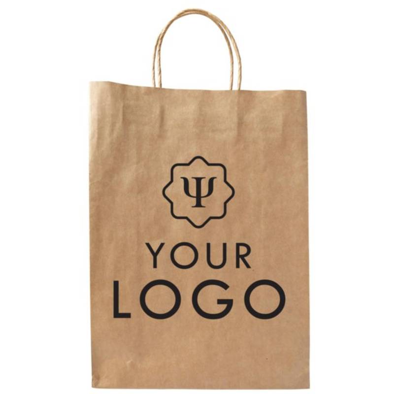 Velká papírová dárková taška, 25,6 x 10,9 x 35,3 cm, hnědá Velká papírová dárková taška, 25,6 x 10,9 x 35,3 cm, hnědá