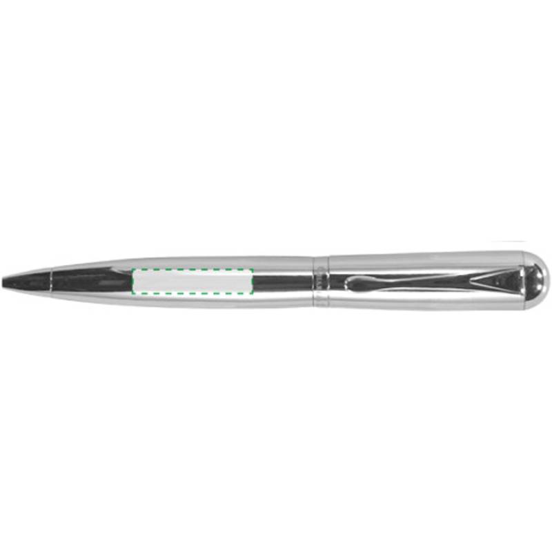 Kovové gulôčkové pero značky CHARLES DICKENS, strieborná Kovové gulôčkové pero značky CHARLES DICKENS, strieborná