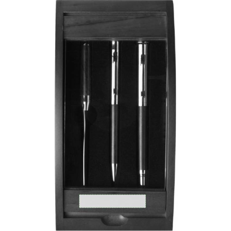 Trémy Psací souprava, kuličkové pero, roller, nůž na dopisy, černá náplň, baleno v krabičce Trémy Psací souprava, kuličkové pero, roller, nůž na dopisy, černá náplň, baleno v krabičce