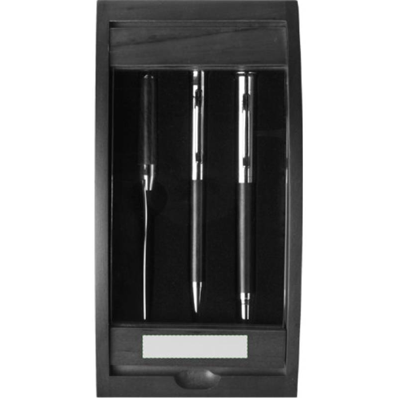 Trémy Psací souprava, kuličkové pero, roller, nůž na dopisy, černá náplň, baleno v krabičce Trémy Psací souprava, kuličkové pero, roller, nůž na dopisy, černá náplň, baleno v krabičce