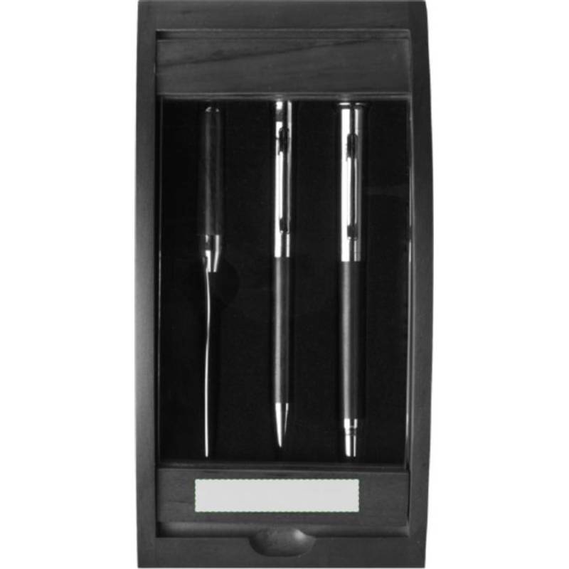 Trémy Psací souprava, kuličkové pero, roller, nůž na dopisy, černá náplň, baleno v krabičce Trémy Psací souprava, kuličkové pero, roller, nůž na dopisy, černá náplň, baleno v krabičce