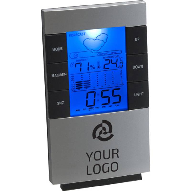 Digitální stolní hodiny / Tisou /, stříbrná Digitální stolní hodiny / Tisou /, stříbrná