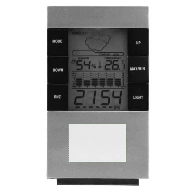 Digitální stolní hodiny / Tisou /, stříbrná Digitální stolní hodiny / Tisou /, stříbrná