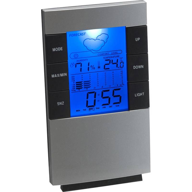 Digitální stolní hodiny / Tisou /, stříbrná Digitální stolní hodiny / Tisou /, stříbrná