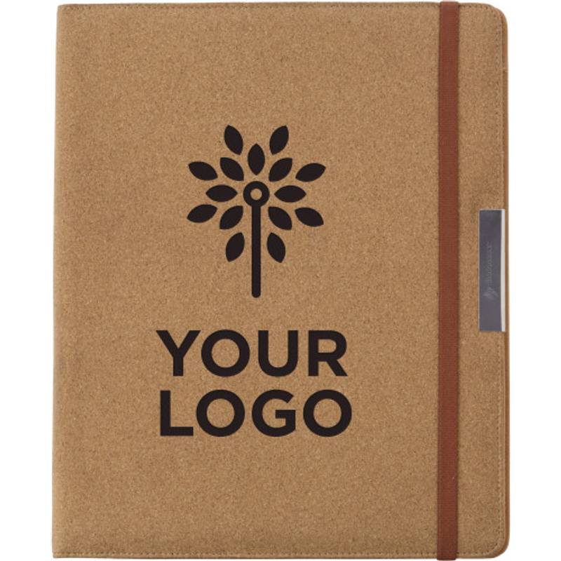 TALEN korkové portfólio A4 s blokom a gumičkou, hnedé TALEN korkové portfólio A4 s blokom a gumičkou, hnedé