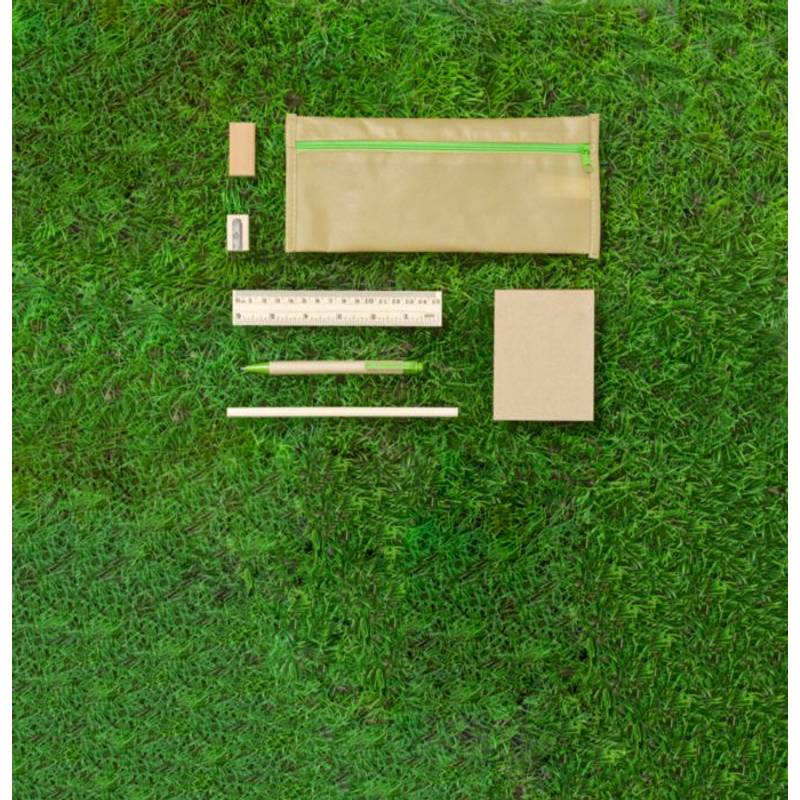 Puzdro z netkenej textílie s kanc.potrebami, eko štýl Puzdro z netkenej textílie s kanc.potrebami, eko štýl