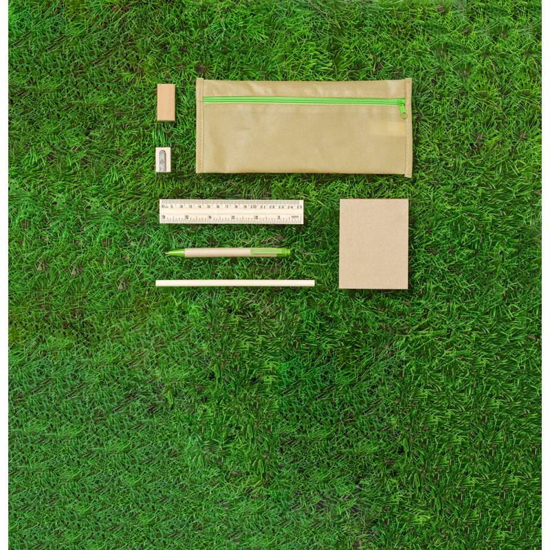 Puzdro z netkenej textílie s kanc.potrebami, eko štýl Puzdro z netkenej textílie s kanc.potrebami, eko štýl