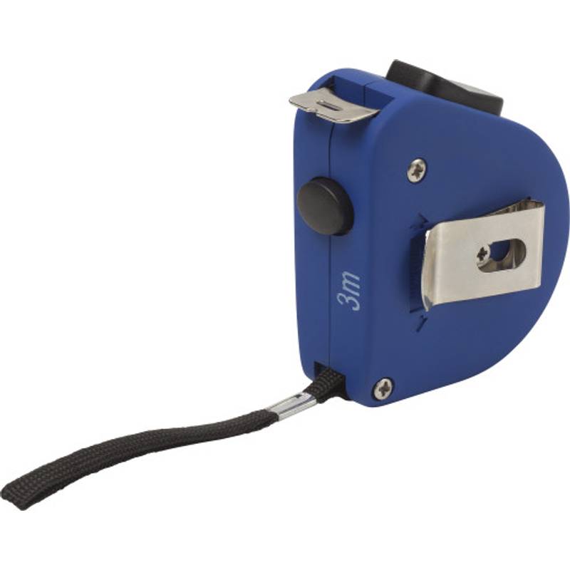 Svinovací metr, poutko na ruku, 3m, modrá Svinovací metr, poutko na ruku, 3m, modrá