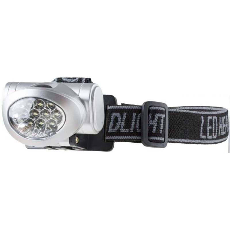 Plastová baterka 8 LED diód, upevnenie na hlavu /MINERVA/ Plastová baterka 8 LED diód, upevnenie na hlavu /MINERVA/