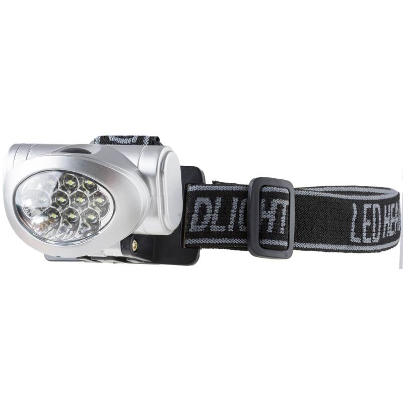 Plastová baterka 8 LED diód, upevnenie na hlavu /MINERVA/ Plastová baterka 8 LED diód, upevnenie na hlavu /MINERVA/