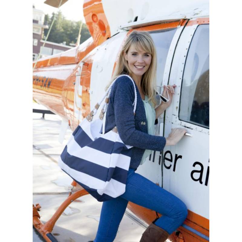 MARIKA plážová taška, modrá a biela MARIKA plážová taška, modrá a biela