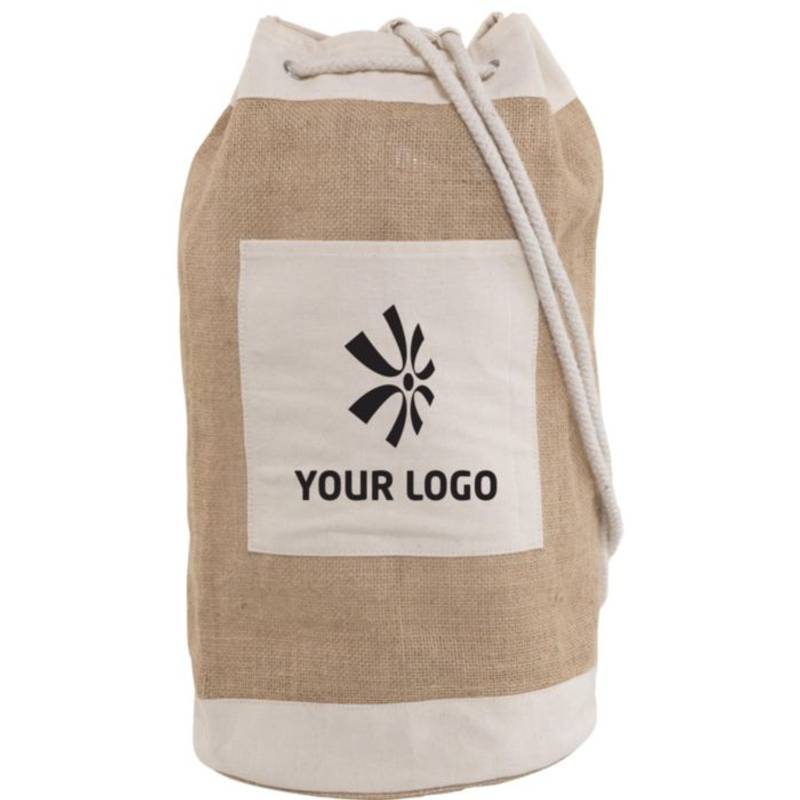 Námornícky batoh z juty, hnedá Námornícky batoh z juty, hnedá