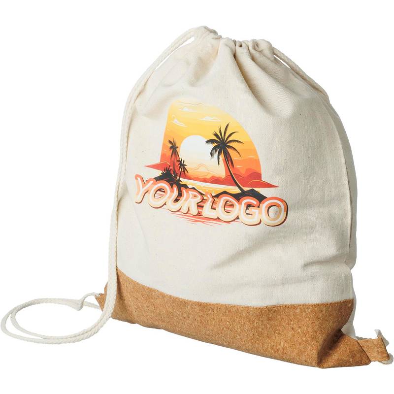 Bavlnený batoh 280 gr s časťou z korkovej tkaniny Bavlnený batoh 280 gr s časťou z korkovej tkaniny