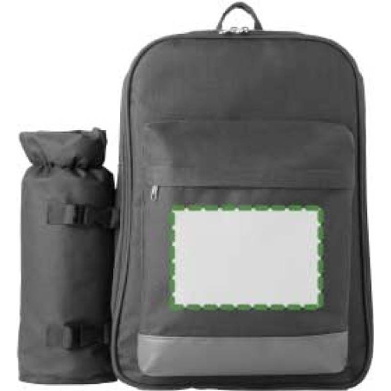 Piknikový batoh pre 4 osoby, 600D, sivá Piknikový batoh pre 4 osoby, 600D, sivá