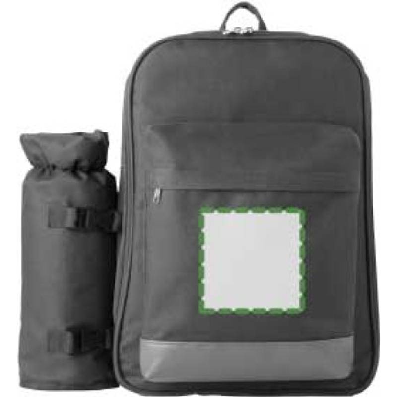 Piknikový batoh pre 4 osoby, 600D, sivá Piknikový batoh pre 4 osoby, 600D, sivá