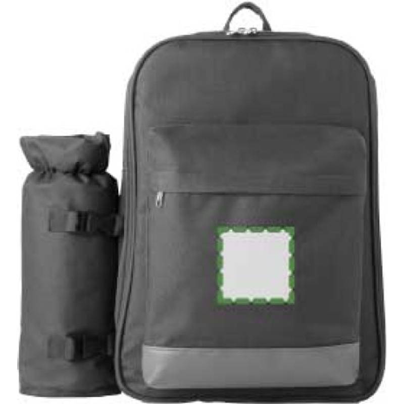 Piknikový batoh pre 4 osoby, 600D, sivá Piknikový batoh pre 4 osoby, 600D, sivá