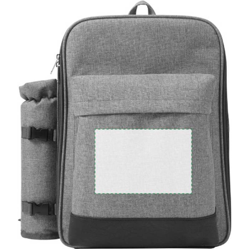 Piknikový batoh pre 4 osoby, 600D, sivá Piknikový batoh pre 4 osoby, 600D, sivá