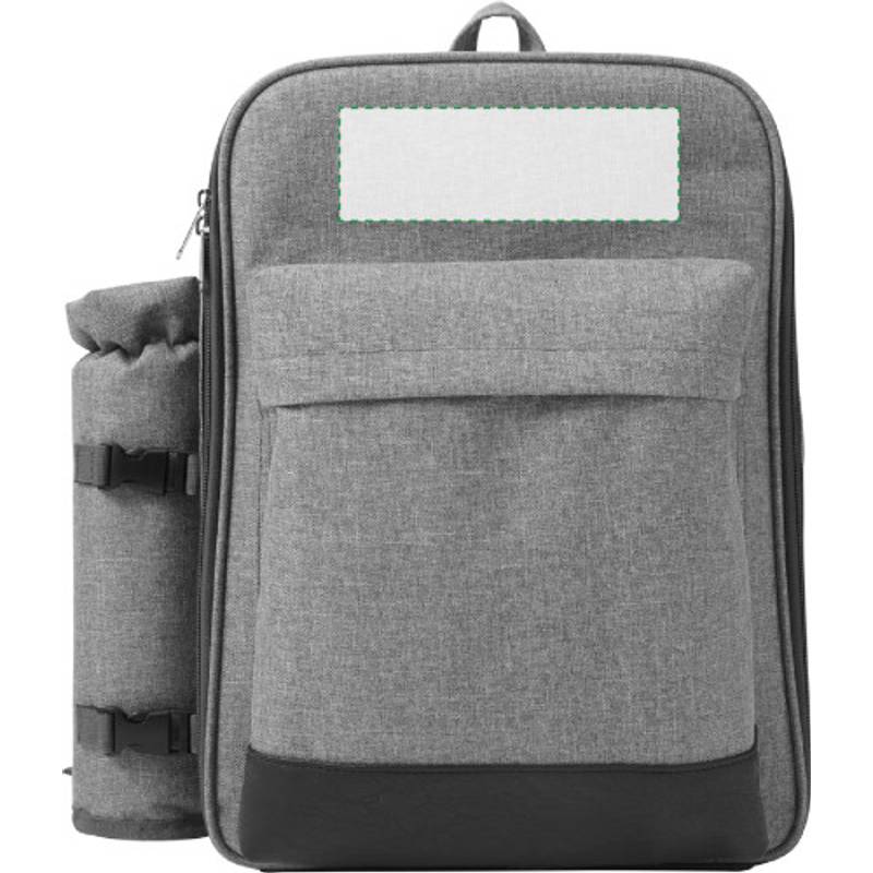 Piknikový batoh pre 4 osoby, 600D, sivá Piknikový batoh pre 4 osoby, 600D, sivá