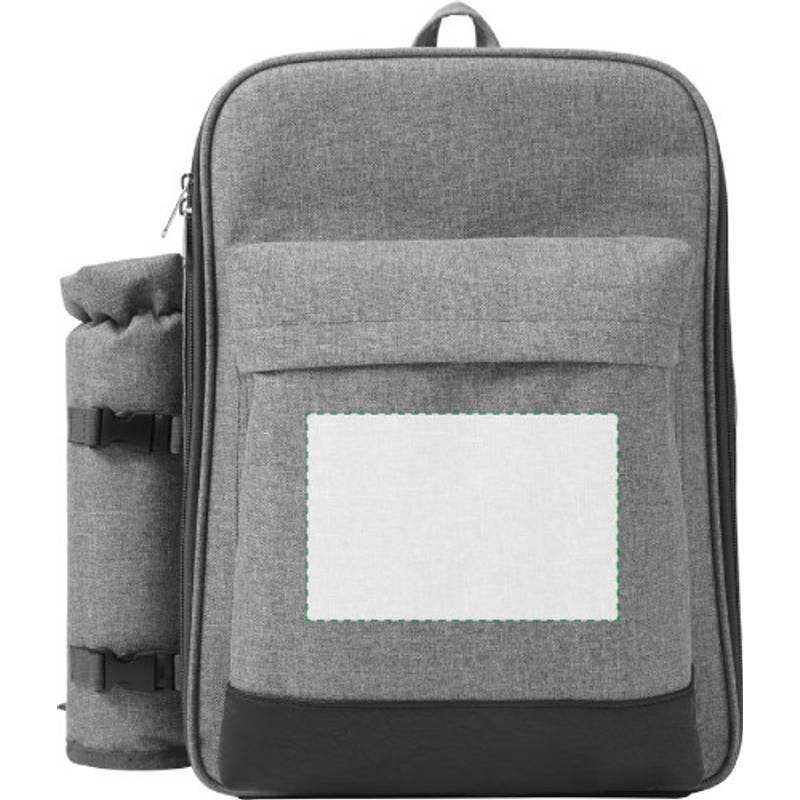 Piknikový batoh pre 4 osoby, 600D, sivá Piknikový batoh pre 4 osoby, 600D, sivá