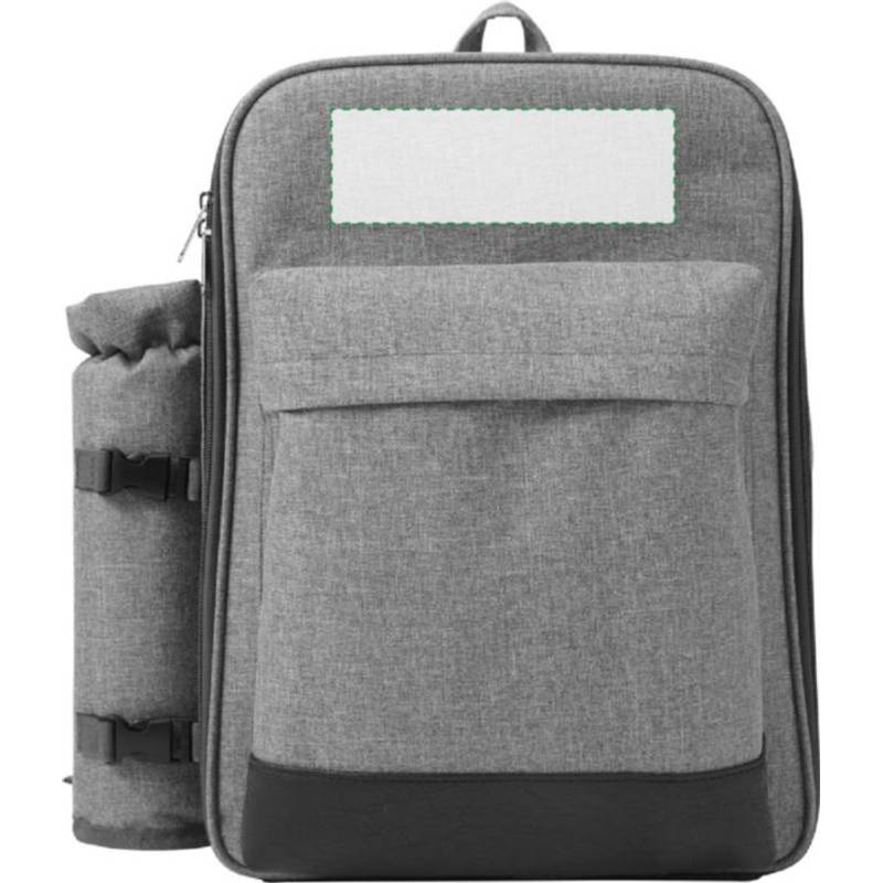 Piknikový batoh pre 4 osoby, 600D, sivá Piknikový batoh pre 4 osoby, 600D, sivá