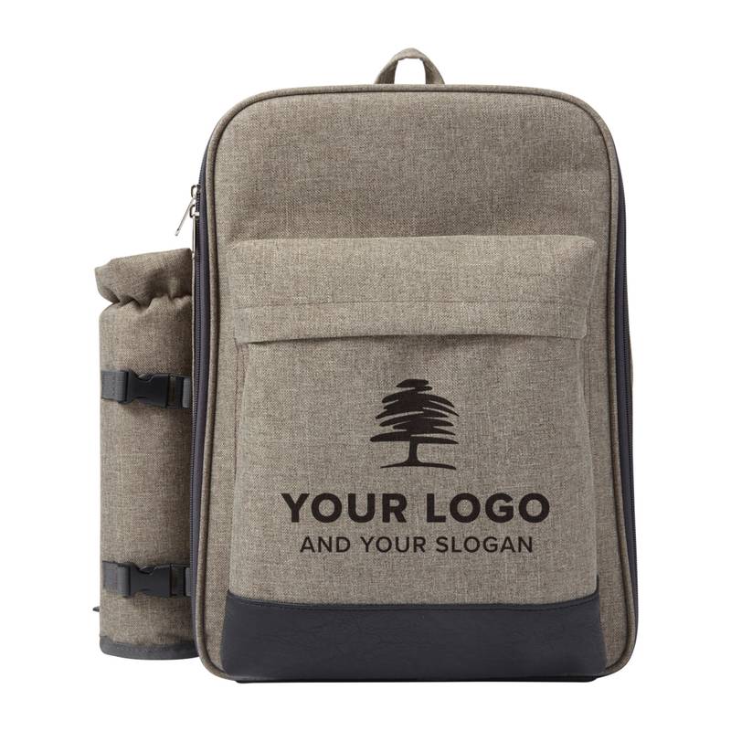 Piknikový batoh pre 4 osoby, 600D, sivá Piknikový batoh pre 4 osoby, 600D, sivá