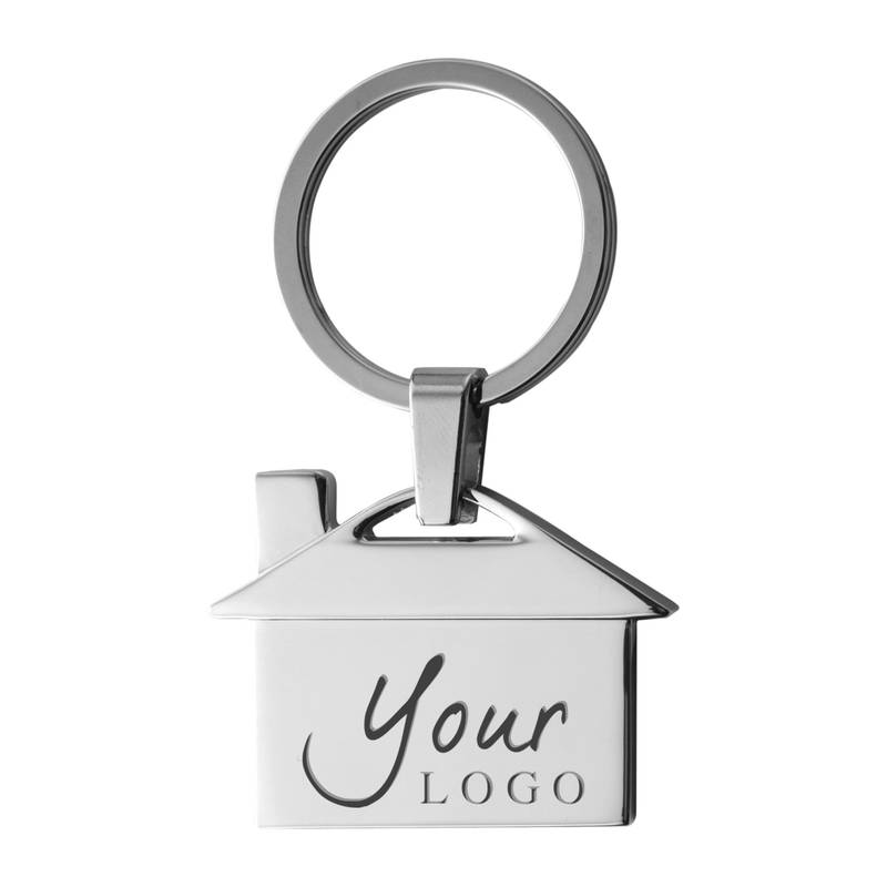 Přívěsek na klíče v tvar domek, kov Přívěsek na klíče v tvar domek, kov