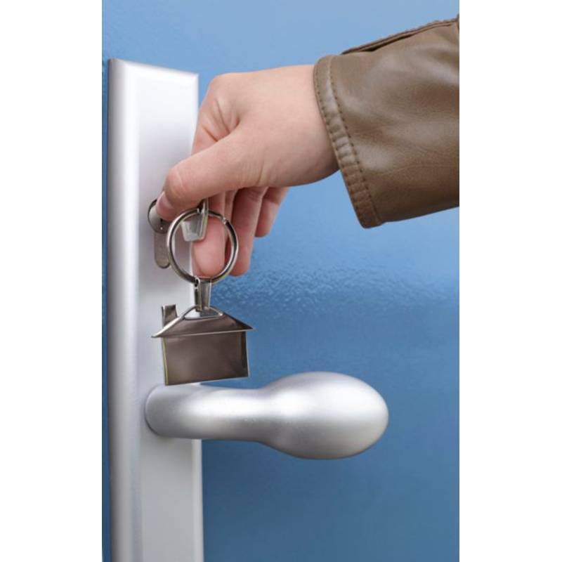 Přívěsek na klíče v tvar domek, kov Přívěsek na klíče v tvar domek, kov